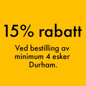 15% rabatt ved bestilling av minimum 4 esker Durham