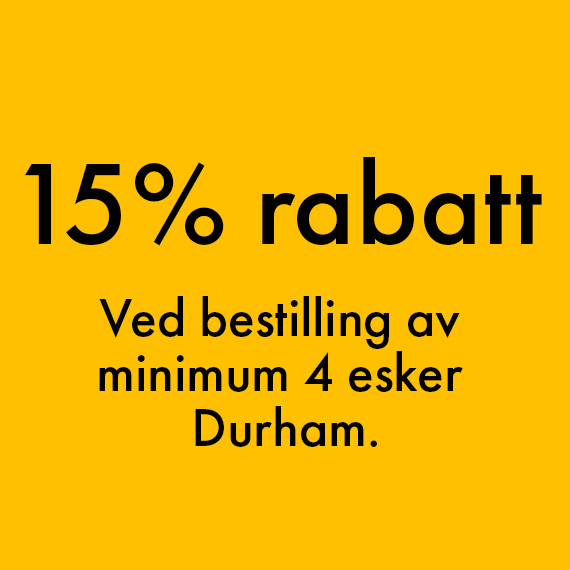 15% rabatt ved bestilling av minimum 4 esker Durham