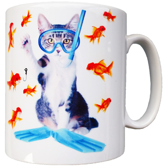 Hvit Durham sublimeringskopp motiv katt Hvit Durham kopp sublimerings motiv katt