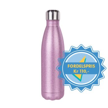 Flaske-rosa-glitter med fordelspris symbol